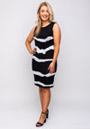 Lizabella Printed Dress & Chiffon Overlay, Multi