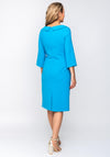 Lizabella Collar Ruched Pencil Dress, Blue