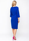 Lizabella Collar Ruched Pencil Dress, Royal Blue