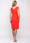 Lizabella Embroidered Waist Overlay Dress, Red
