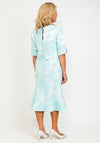 Lizabella Metallic Floral Print Bolero & Dress, Mint