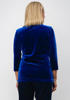 Lizabella Embellished Velvet Top, Royal Blue