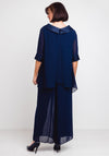 Lizabella Chiffon Top & Trousers Outfit, Navy