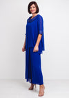 Lizabella Chiffon Top & Trousers Outfit, Royal Blue