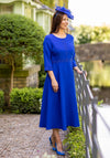 Lizabella Pearl & Diamante Detail Maxi Dress, Royal Blue