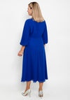Lizabella Pleated Sleeve Chiffon Midi Dress, Royal Blue