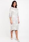 Lizabella Jacquard Dress, Silver