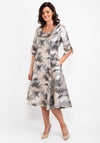Lizabella Dress, Bronze & Grey Multi