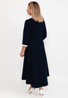 Lizabella Pearl Trim High Low Maxi Dress, Navy