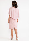 Lizabella Chiffon Cape Sleeve Dress, Blush