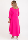 Lizabella Embellished Neck A-Line Dress, Hot Pink
