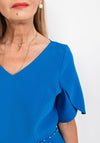 Lizabella Beaded Waist A Line Maxi Dress, Royal Blue