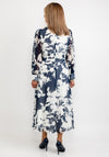 Lizabella Floral Chiffon Maxi Dress, Navy & White