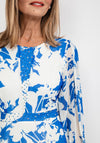 Lizabella Floral Chiffon Maxi Dress, Blue & White