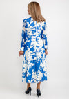 Lizabella Floral Chiffon Maxi Dress, Blue & White