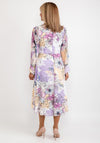 Lizabella Floral Chiffon Midi Dress, Lilac Multi