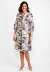Lizabella Geometric Design Dress & Jacket Set, Grey Multi