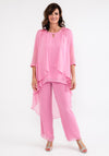 Lizabella Chiffon 3 Piece Suit, Rose Pink