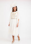 Lizabella Metallic & Chiffon Bolero & Dress, Gold