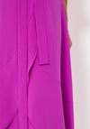 Lizabella Ruffle Drape Maxi Dress, Fuchsia