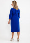 Lizabella Detailed Asymmetric Neck Pencil Dress, Royal Blue