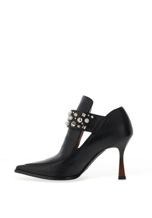 Lodi Marvia Embellished Strap Boot, Black