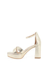 Lodi Cava Block Heel Sandals, Gold