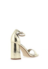 Millie & Co. Tasha Metallic Block Heel Sandals, Gold