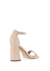 Millie & Co. Tasha Metallic Block Heel Sandals, Nude