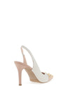 Lodi Sation Stud Toe Sling Back Court Shoes, Beige