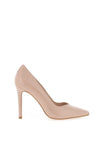Lodi Victory Leather Pointed High Court Shoe, Nude
