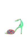 Lodi Yitus Vibrant High Heeled Sandals, Green Multi