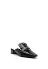 Lodi Patent Leather Stud Mule, Black