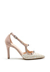 Lodi Studded Strap Stiletto Sandal, Pink Multi
