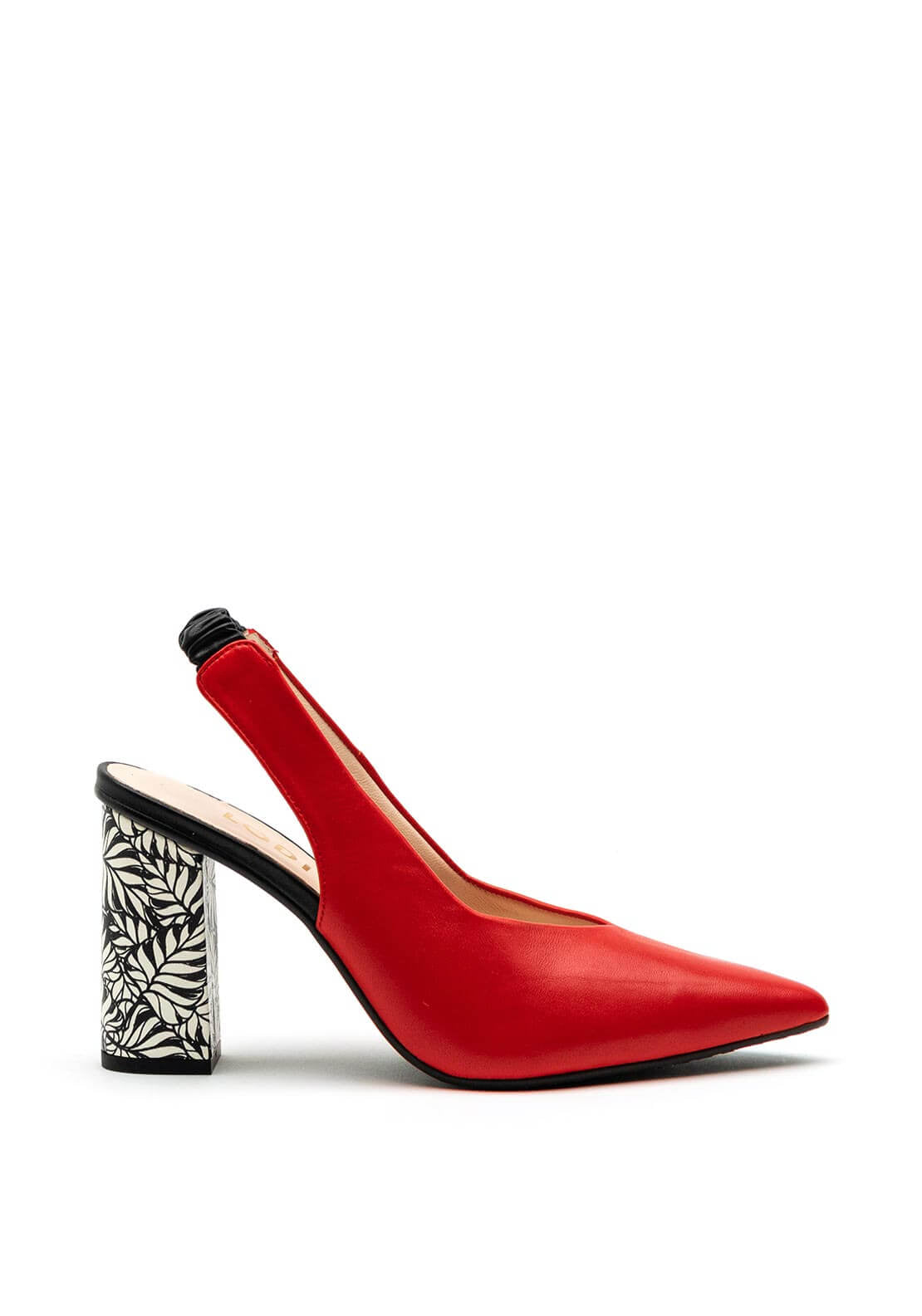Lodi Senic Colour Block Sling Back Heel, Red Multi