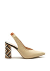 Lodi Senicro Colour Block Sling Back Heel, Beige Multi