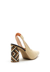 Lodi Senicro Colour Block Sling Back Heel, Beige Multi