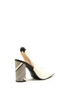 Lodi Sensai Sling Back Block Heel Shoes, Cream