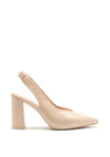 Lodi Sensai Sling Back Block Heel Shoes, Nude