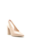 Lodi Sensai Sling Back Block Heel Shoes, Nude