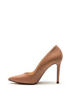 Lodi Victory Pointed Leather Court Shoe, Deep Nude