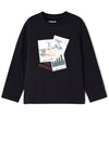 Mayoral Boys Long Sleeve Top, Black