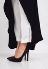 Luis Civit Wrap Dress & Trouser Outfit, Black & White