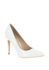Lunar Patent Pointed Toe Heeled Shoes, White