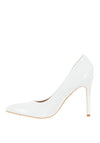 Lunar Patent Pointed Toe Heeled Shoes, White