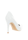 Lunar Patent Pointed Toe Heeled Shoes, White