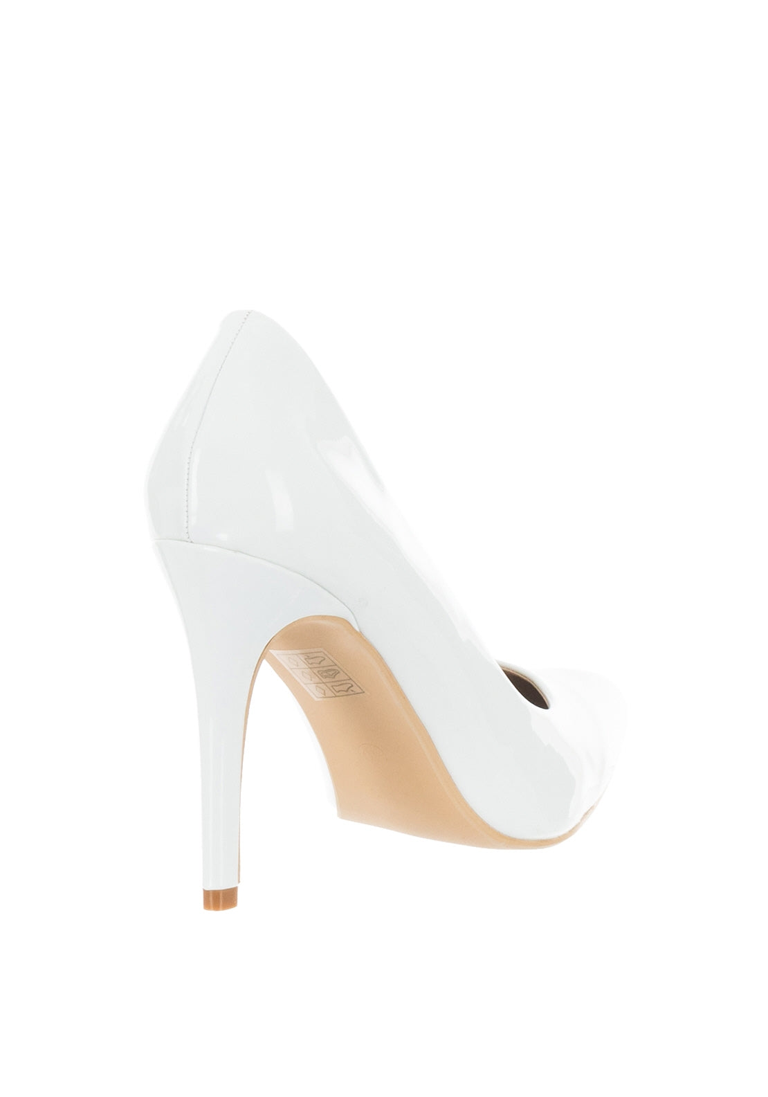 Lunar Patent Pointed Toe Heeled Shoes, White