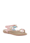 Lunar Daisy Embellished Sandals, Pink