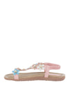 Lunar Daisy Embellished Sandals, Pink