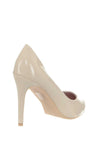 Lunar Patent Pointed Toe Heeled Shoes, Beige